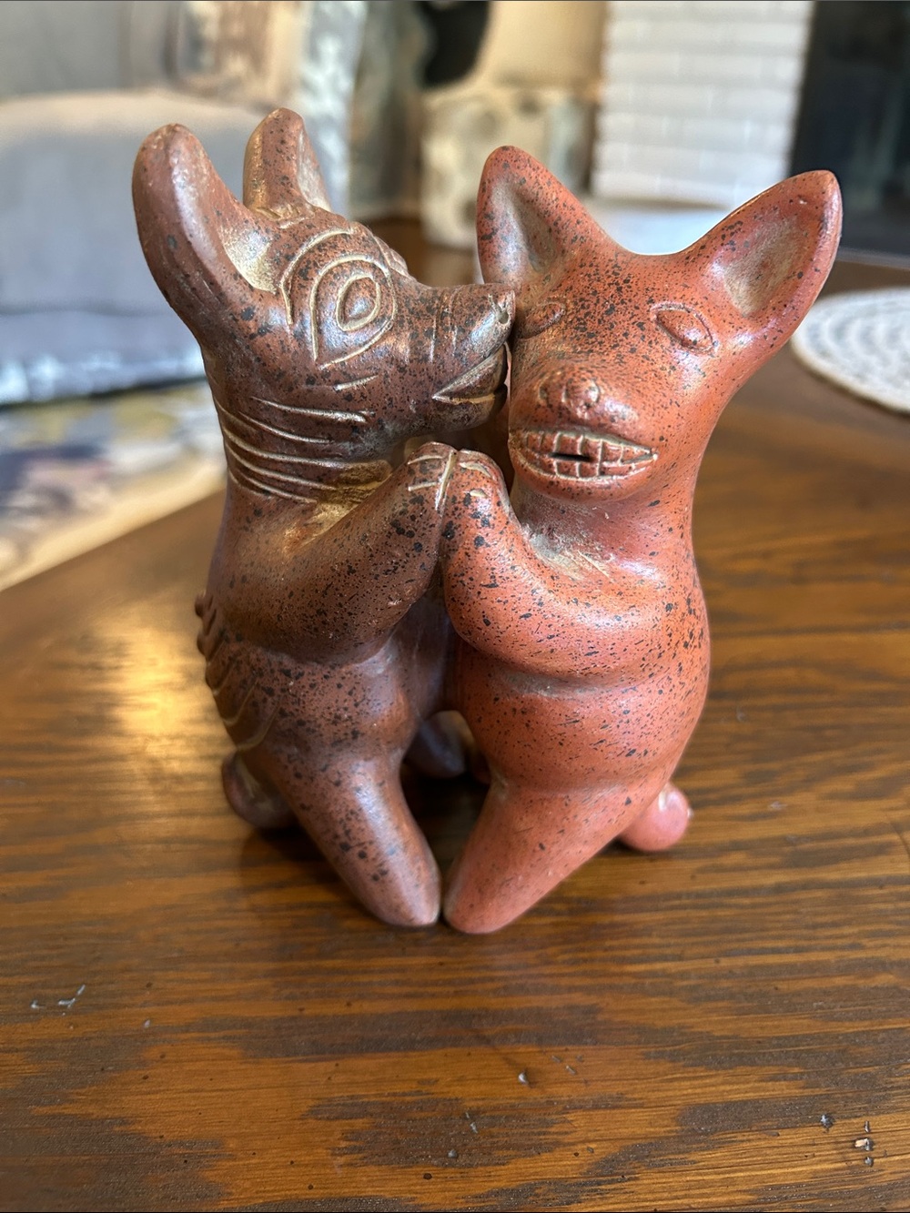 Terracotta Dancing Animal Figurines - Rustic Home Accents